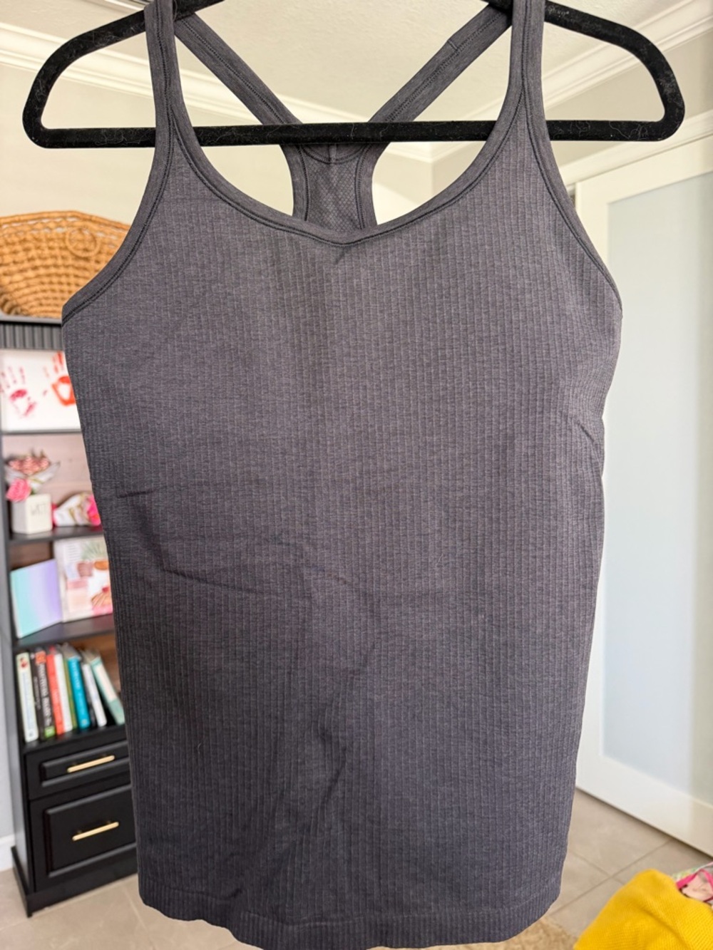 lululemon athletica Charcoal Ribbed Racerback Tank